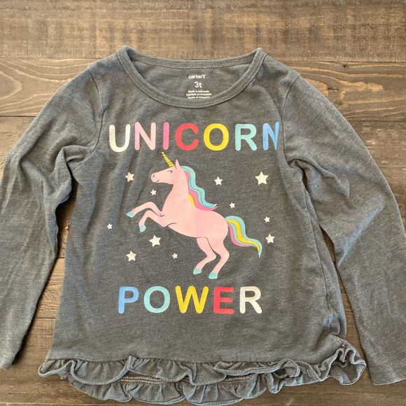 Carter's Other - Carters gray unicorn long sleeve shirt